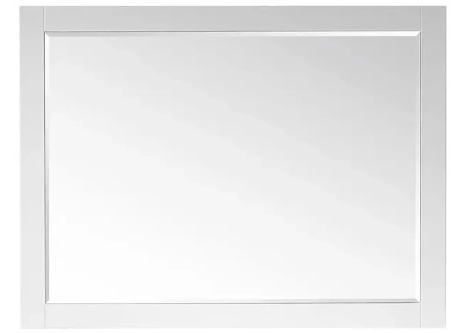 Altair 48 Rectangular Bathroom Wood Framed Wall Mirror in White