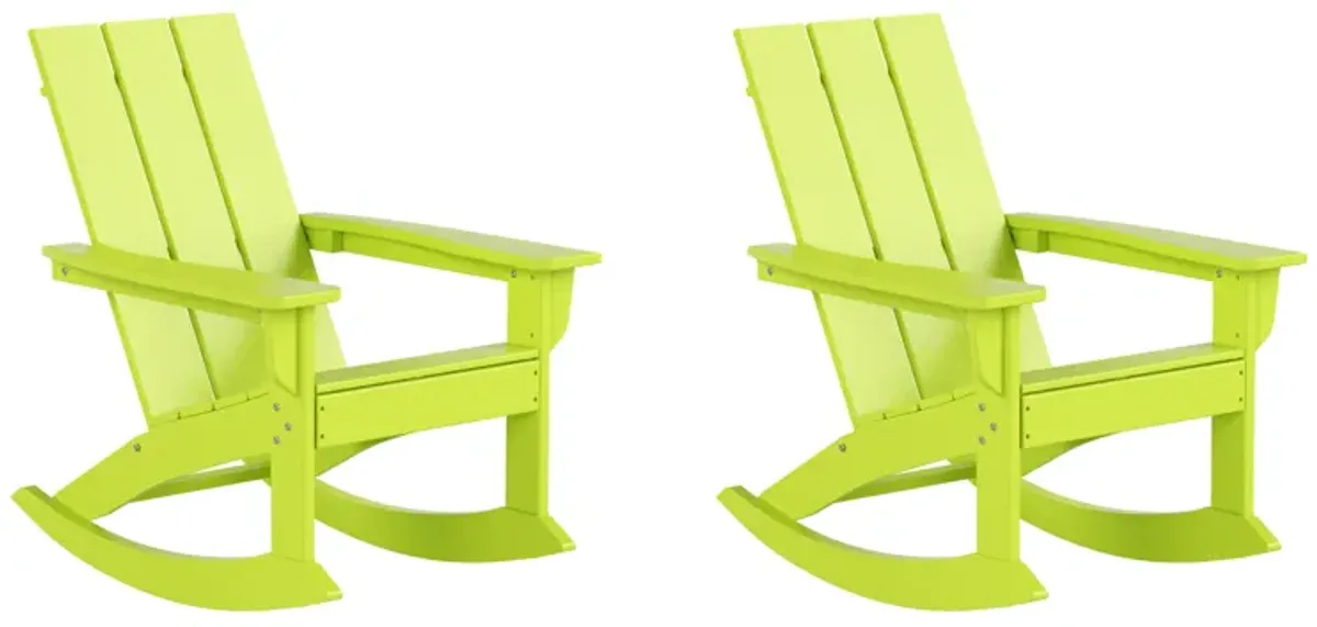 WestinTrends Modern Adirondack Outdoor Rocking Chair (Set of 2)