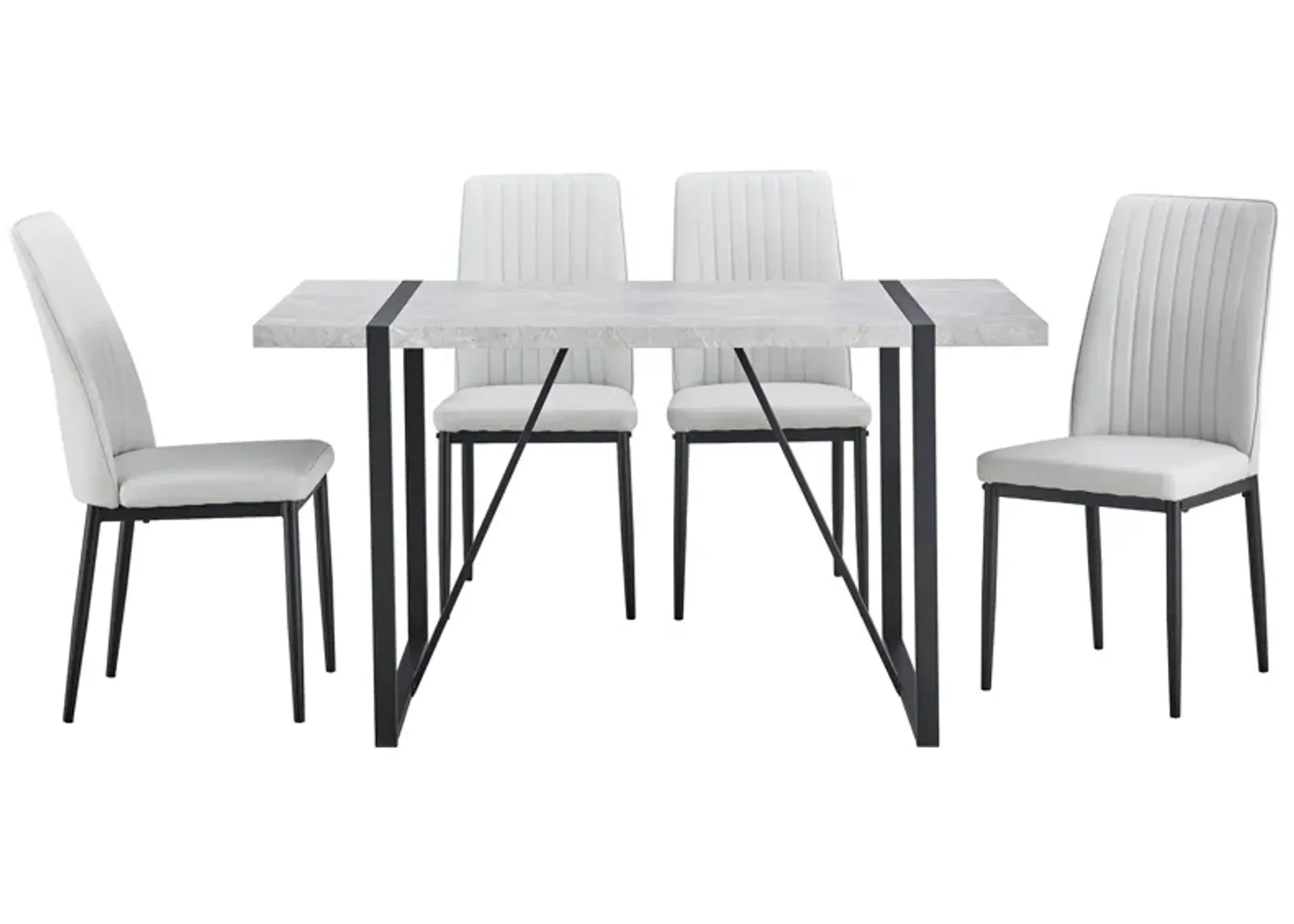 Merax Dining Table Chairs 5-piece Set