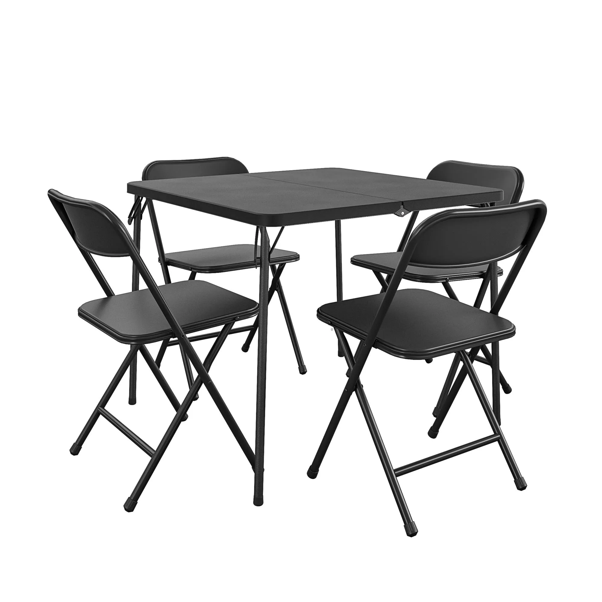 5-Piece Solid Resin Centerfold Table & Chair Dining Set