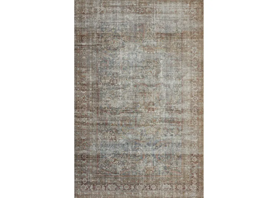 Jules JUL05 Lagoon/Brick 8'6" x 11'6" Rug by Chris Loves Julia × Loloi