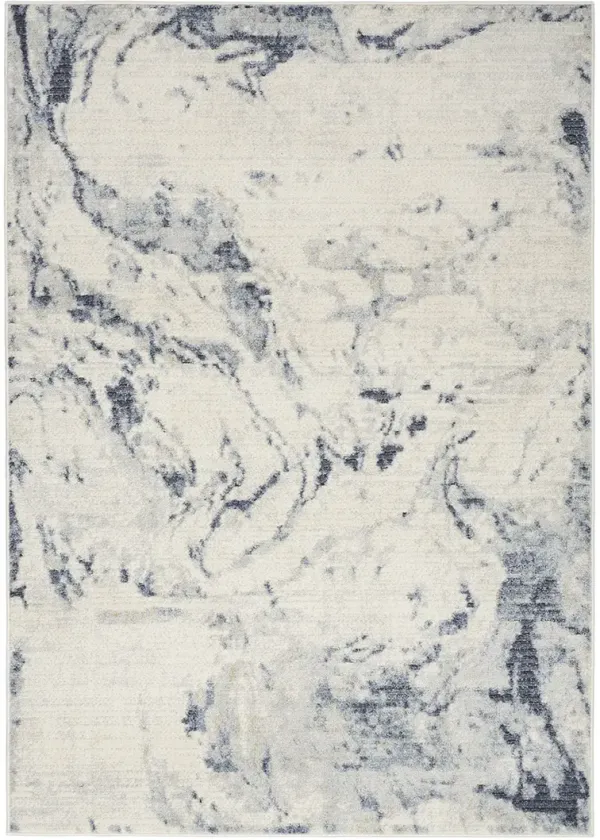 Motion MTT06 Ivory/Blue 5'3" x 7' Rug