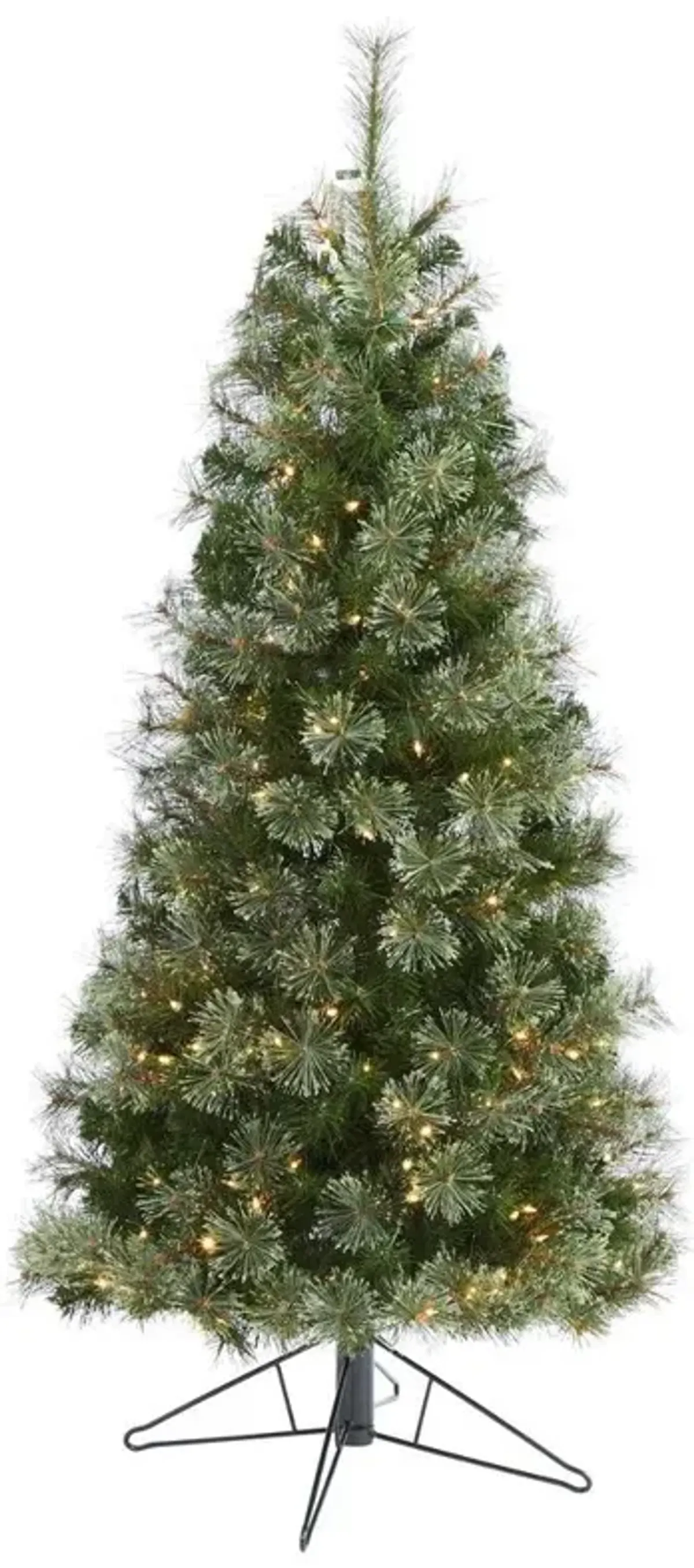 Nearly Natural  5 ft. Cashmere Slim Artificial Christmas Tree with 250 Warm White Lights & 408 Bendable Branches