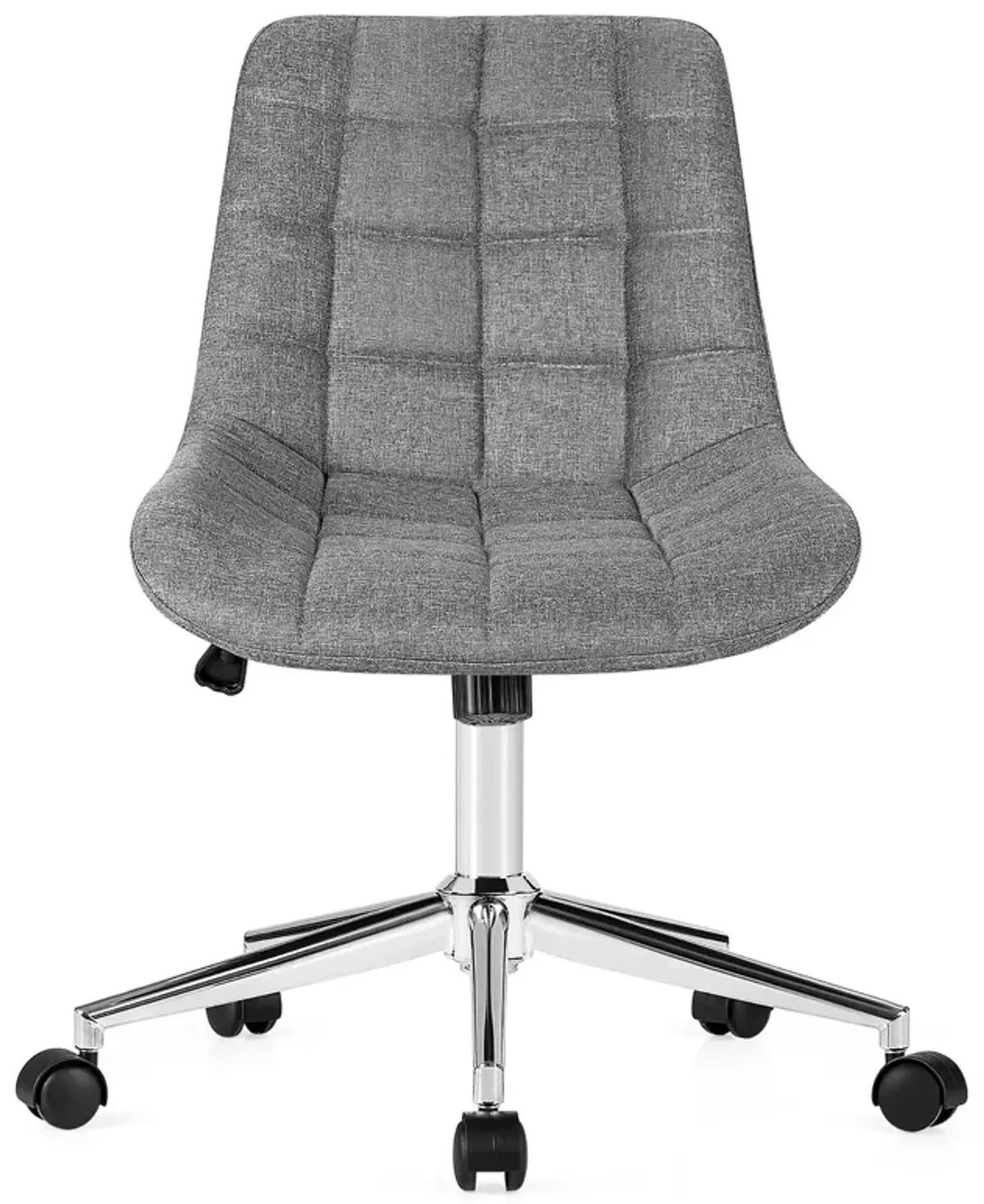 Costway Mid Back Armless Office Chair Adjustable Swivel Fabric Task Desk Chair