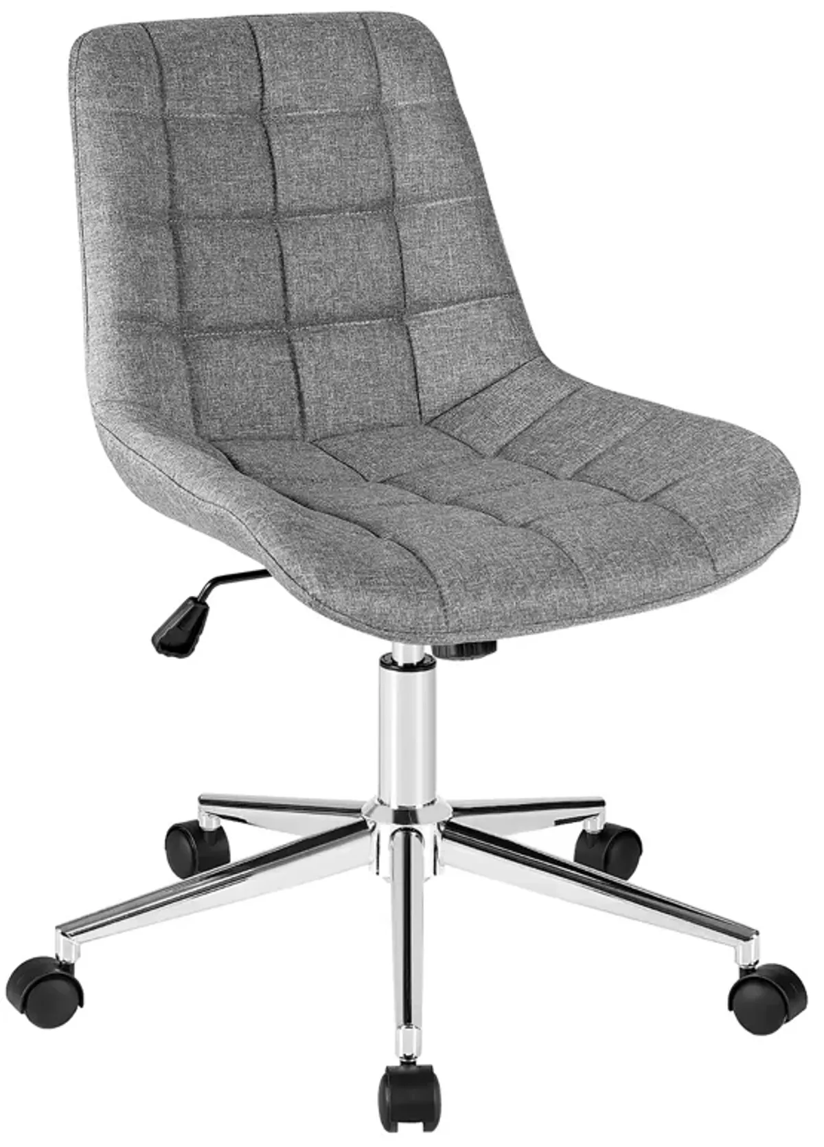 Costway Mid Back Armless Office Chair Adjustable Swivel Fabric Task Desk Chair