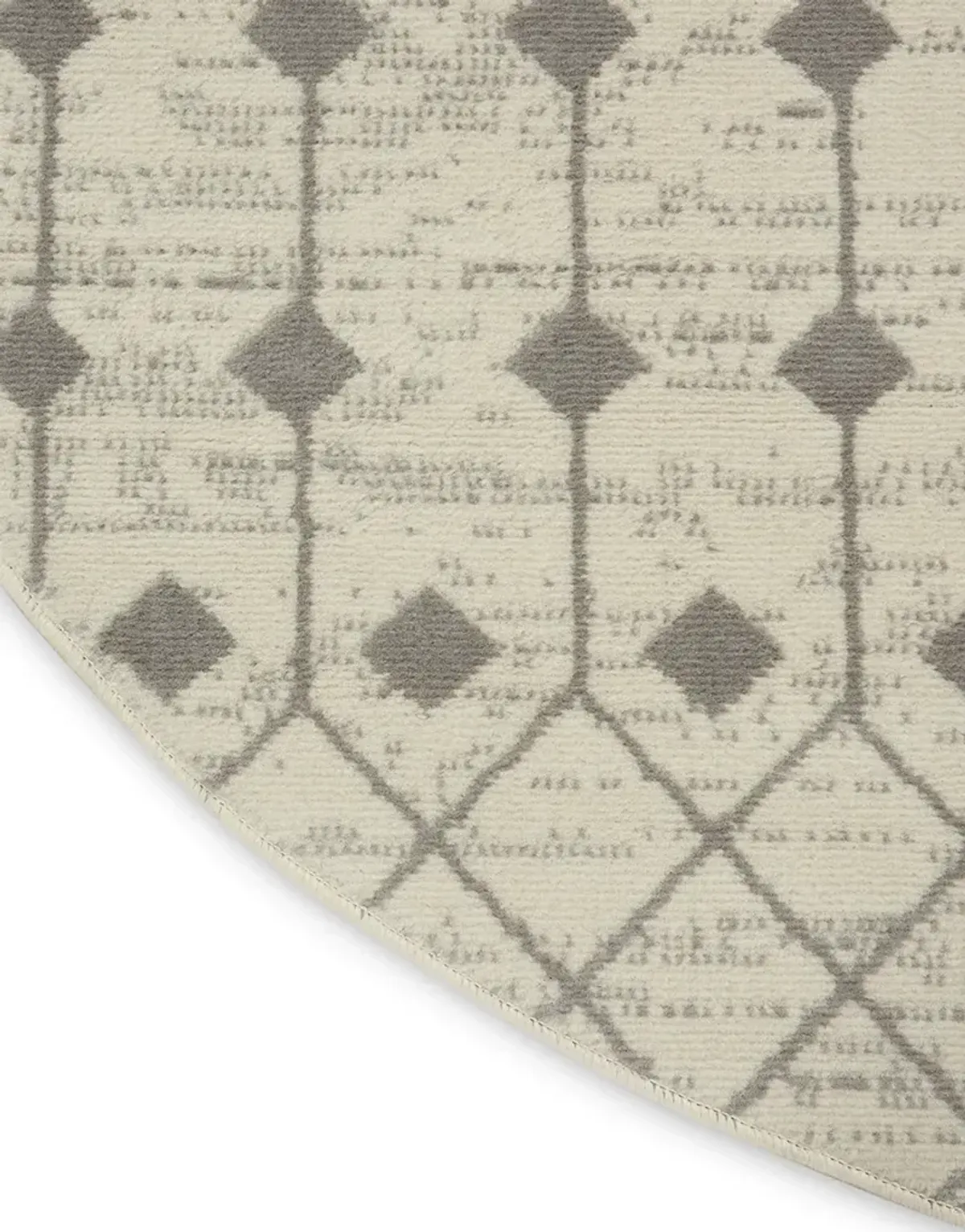 Grafix GRF37 Ivory/Gray 5'3" x Round Rug