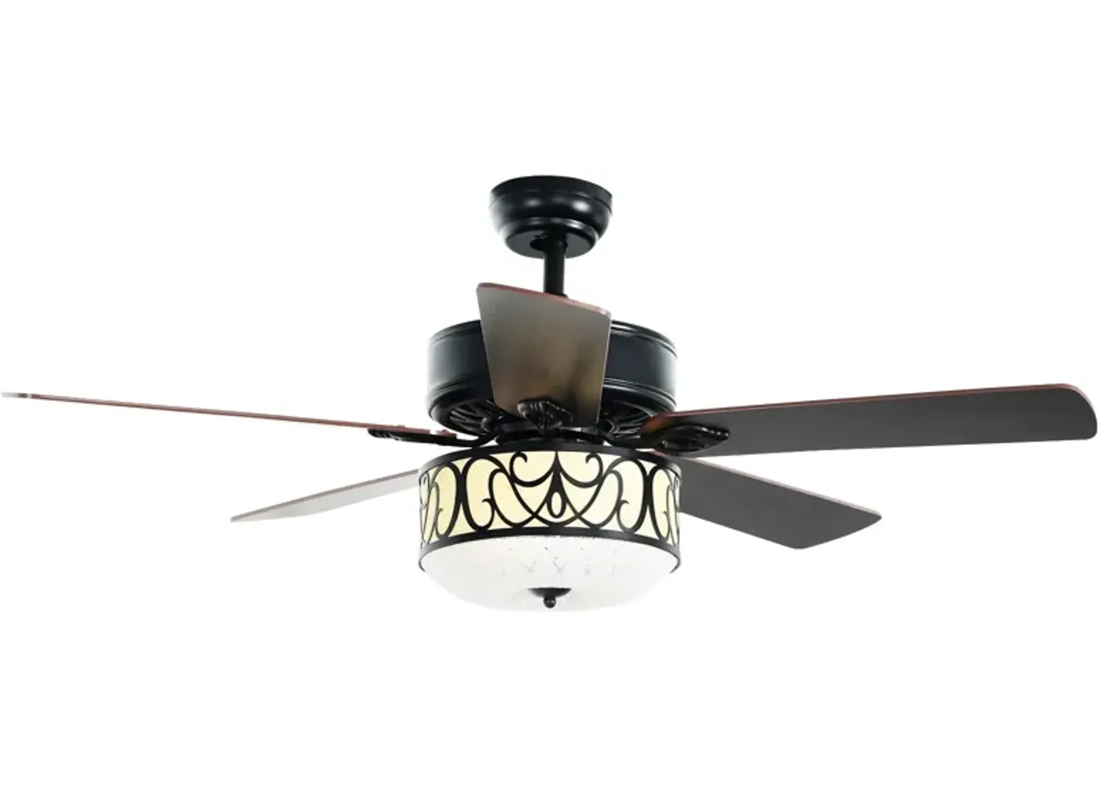 52 Inch Ceiling Fan with Light Reversible Blade and Adjustable Speed