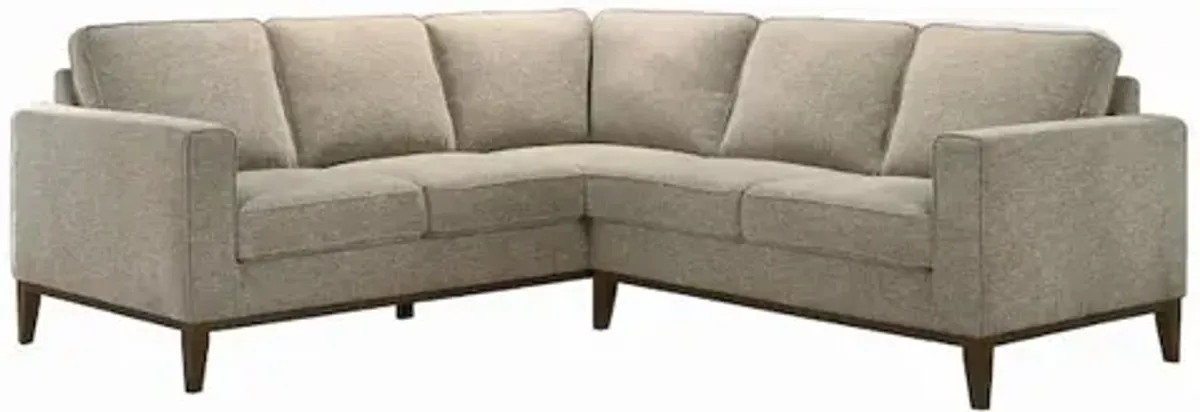 Porter Designs Annie Wood Trim Sectional, Cream
