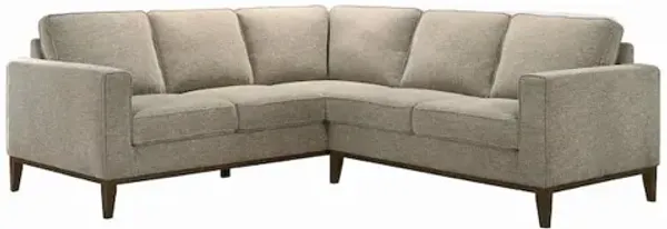 Porter Designs Annie Wood Trim Sectional, Cream
