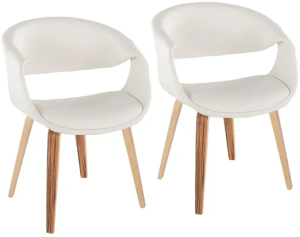 LumiSource Curvo Upholstered Chair - Set of 2
