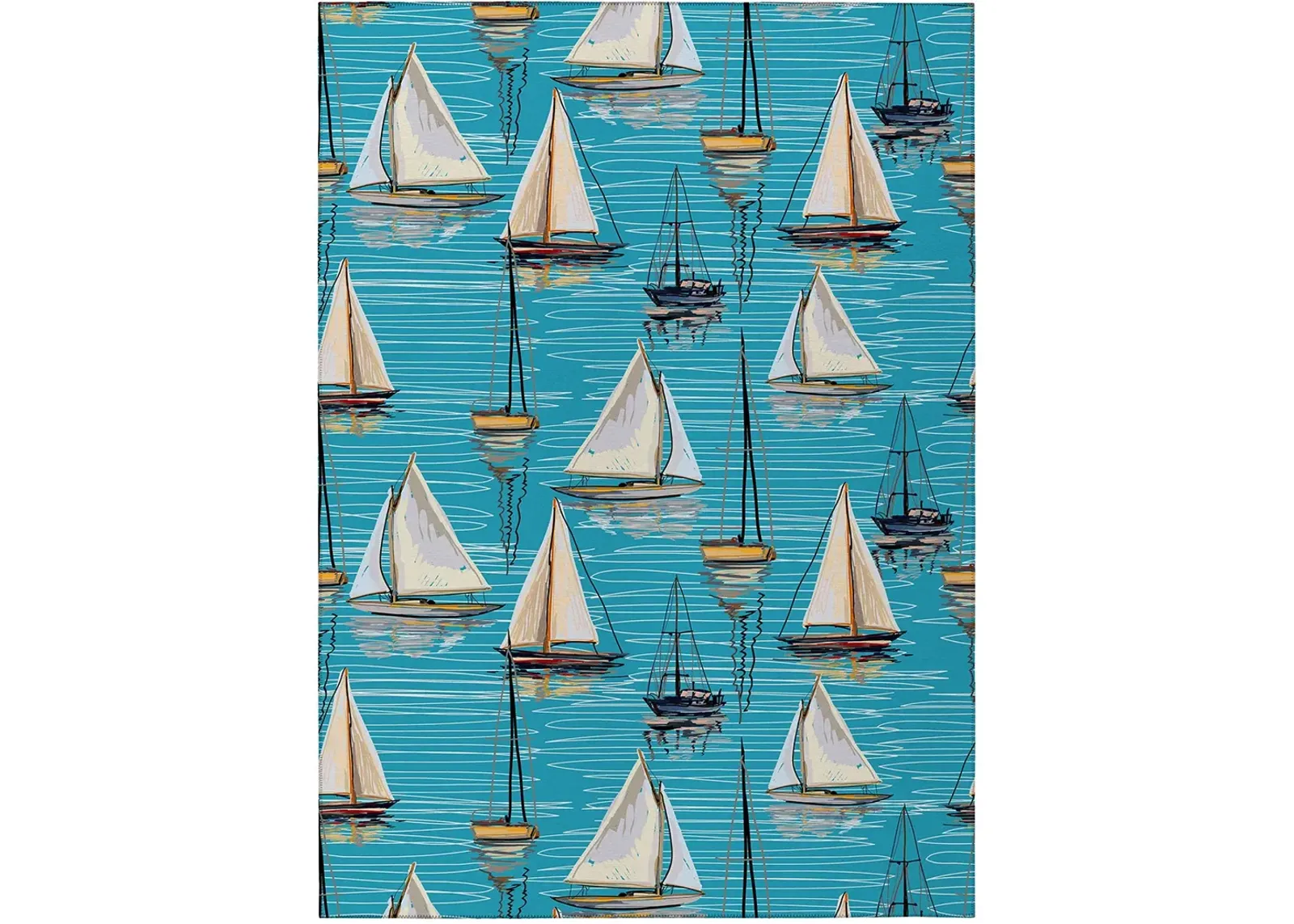 Harbor HA8 Teal 5' x 7'6" Rug