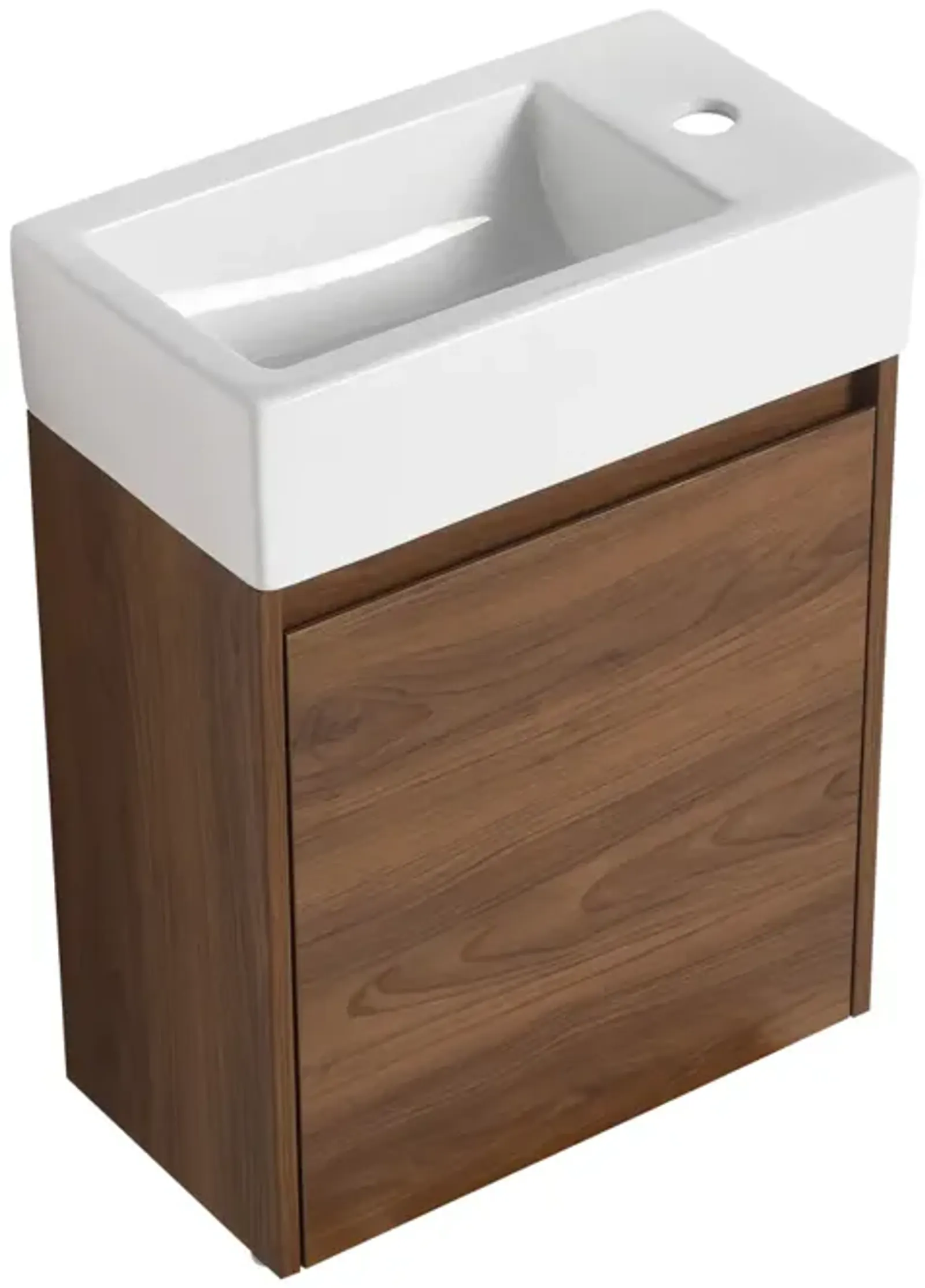 18 Inch Floating Small Bathroom Vanity With Single Sink, Suitable For Small Bathroom