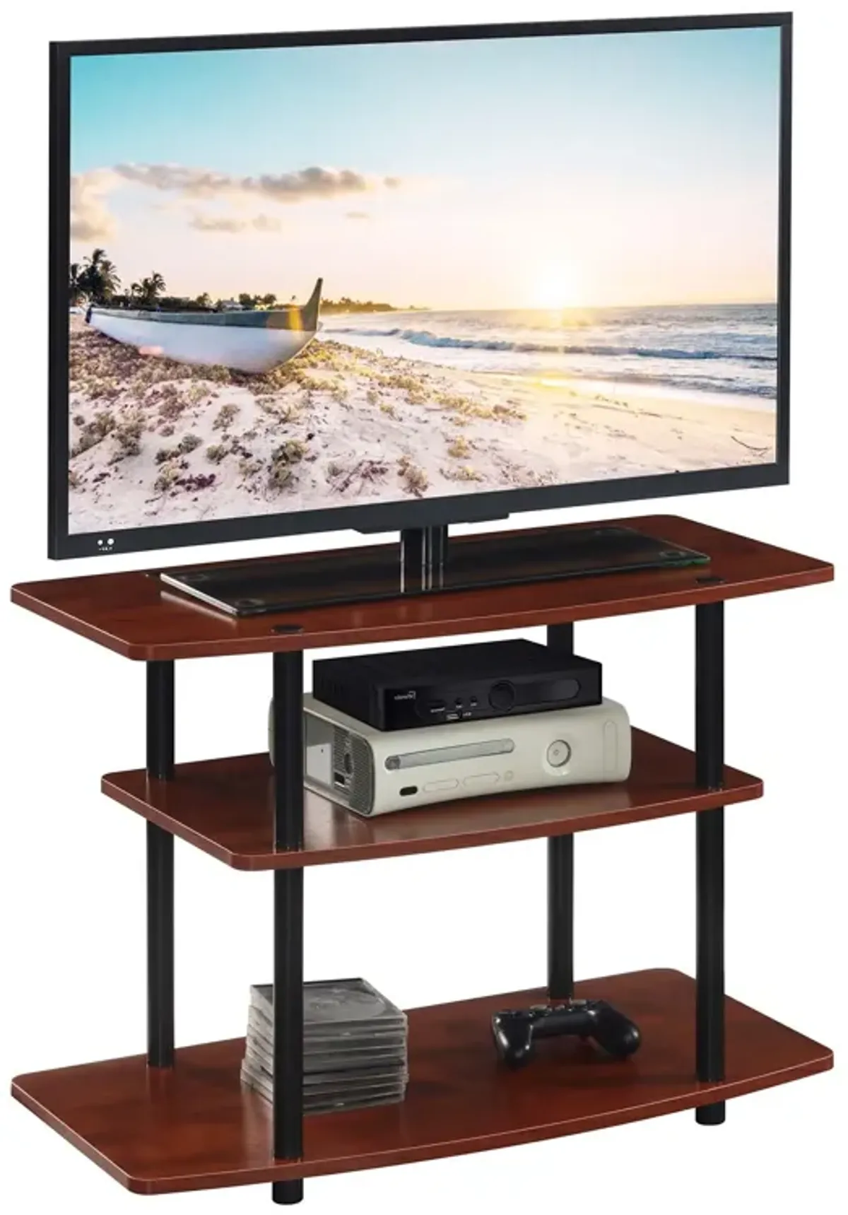 Convenience Concepts Designs2Go No Tools 3 Tier TV Stand