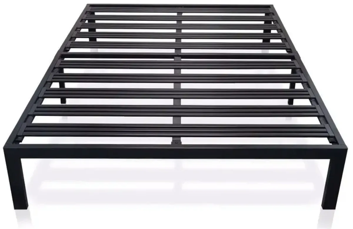 Hivvago Queen size Metal Platform Bed Frame with Heavy Duty Steel Slats