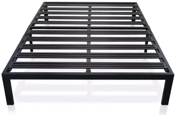 Hivvago Queen size Metal Platform Bed Frame with Heavy Duty Steel Slats