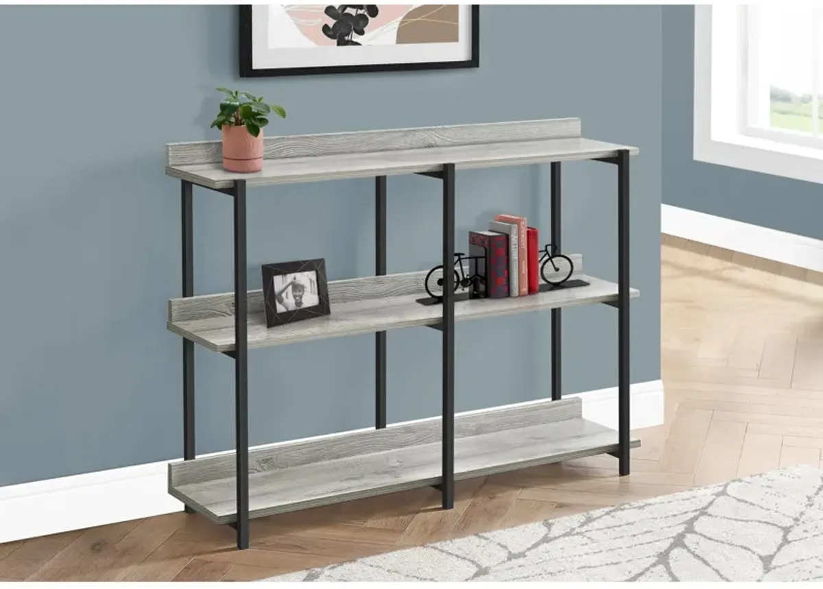 Monarch Specialties I 2217 Accent Table, Console, Entryway, Narrow, Sofa, Living Room, Bedroom, Metal, Laminate, Grey, Black, Contemporary, Modern