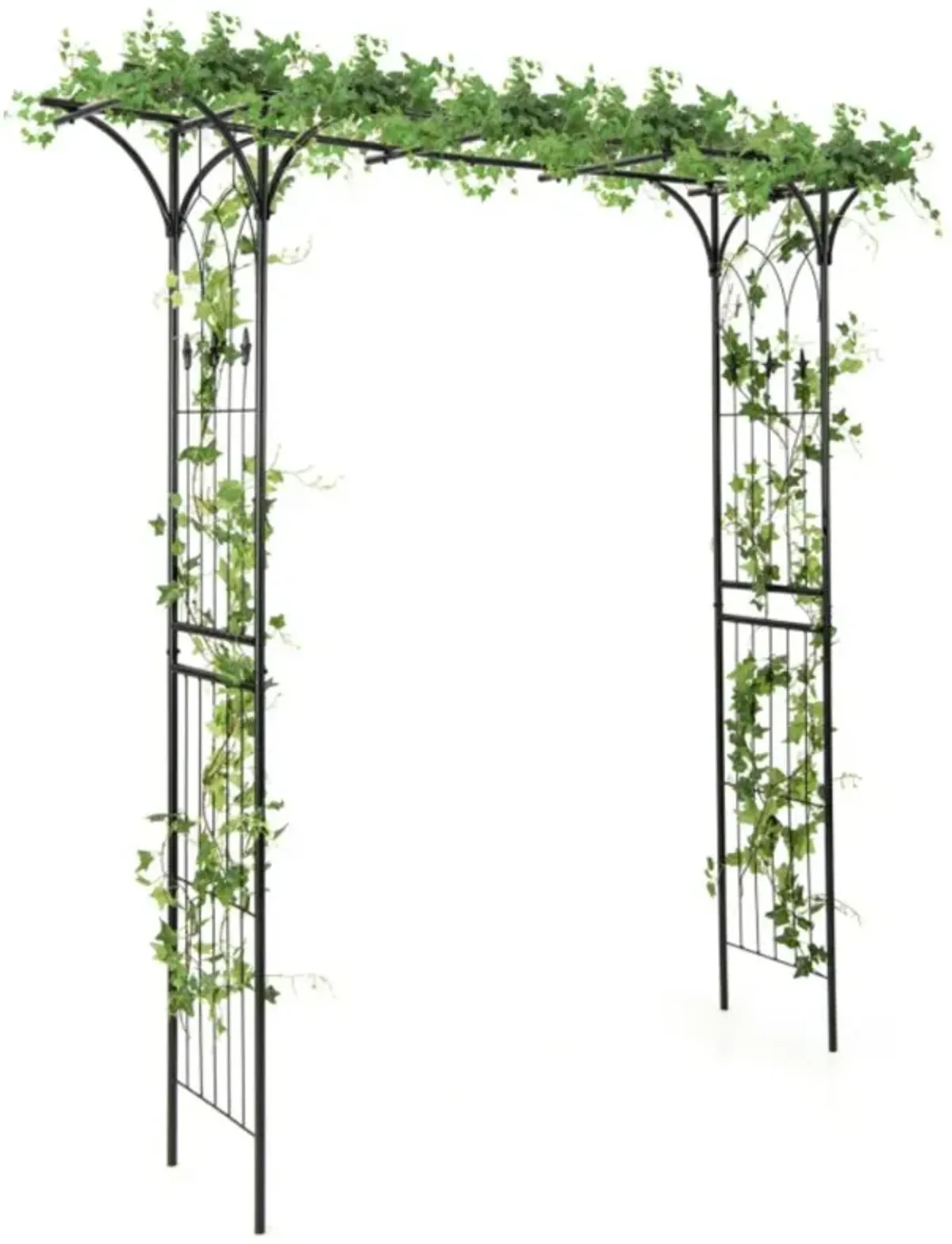 Hivvago Garden Arbor Metal Archway for Climbing Plants