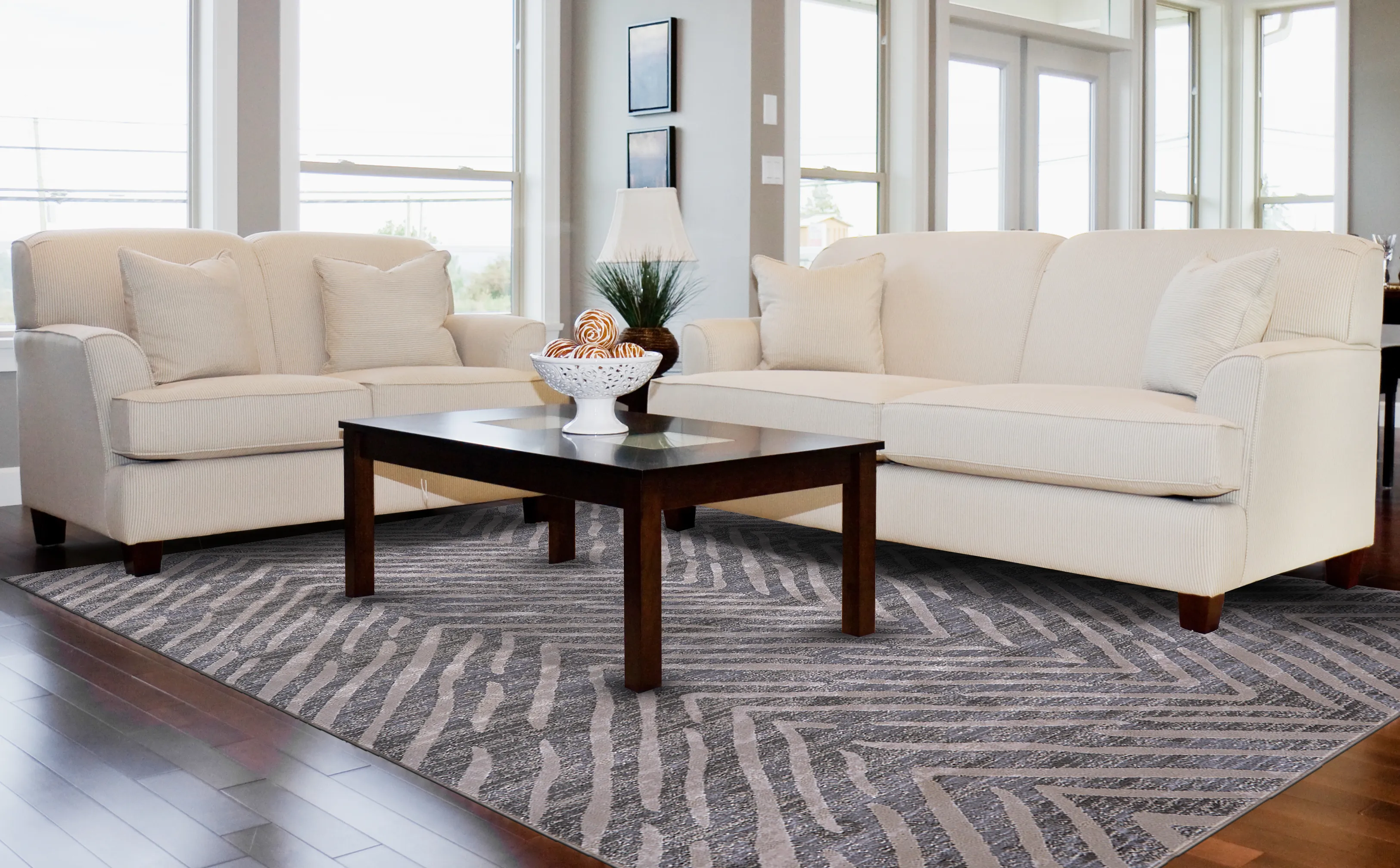 Waldor 3968F Gray 6'7" X 9'6" Rug