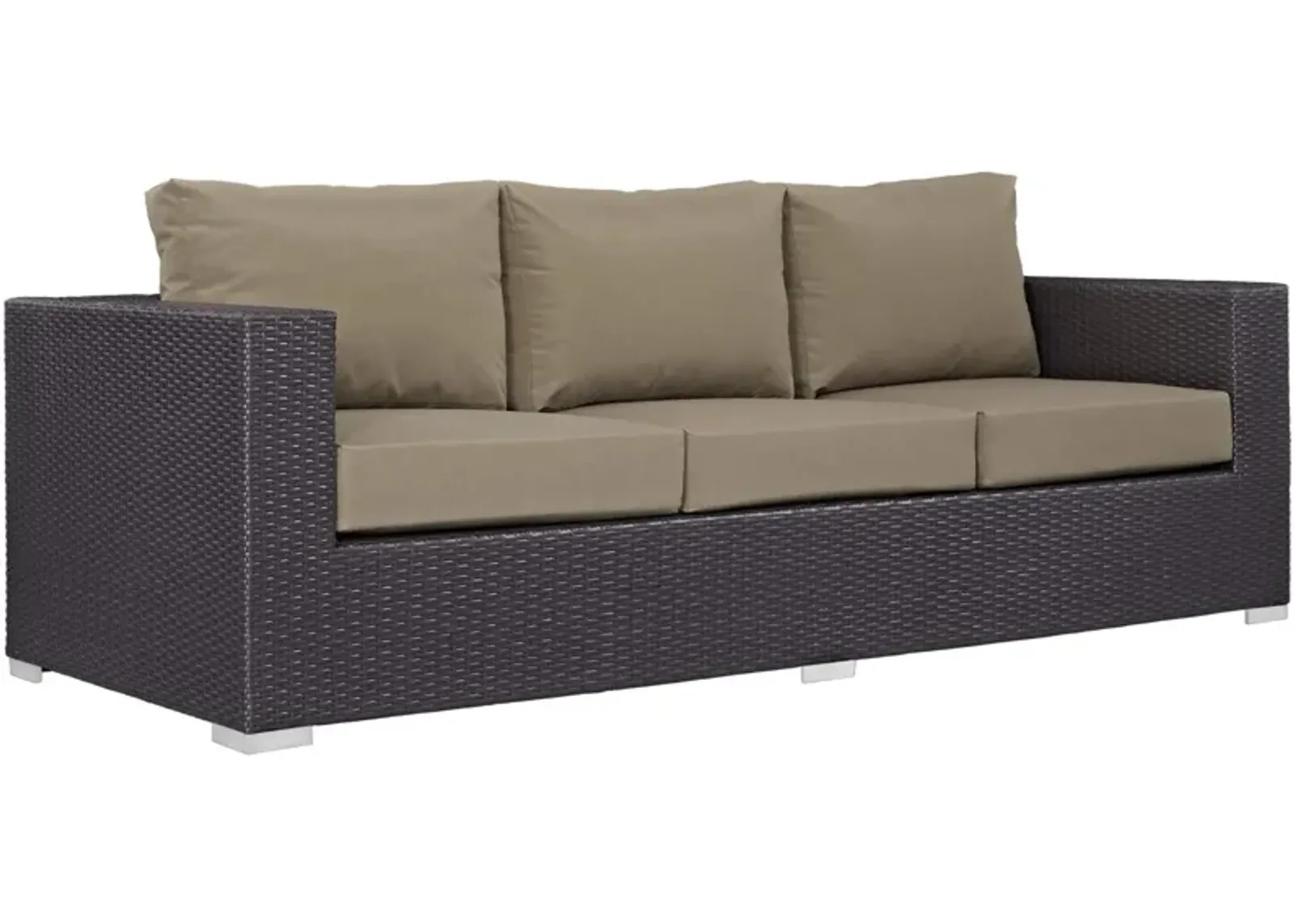 Convene Outdoor Sectional Sofa Set - Weather-Resistant, Durable Rattan Weave, Aluminum Frame - Perfect for Patio, Backyard, Poolside Gathering