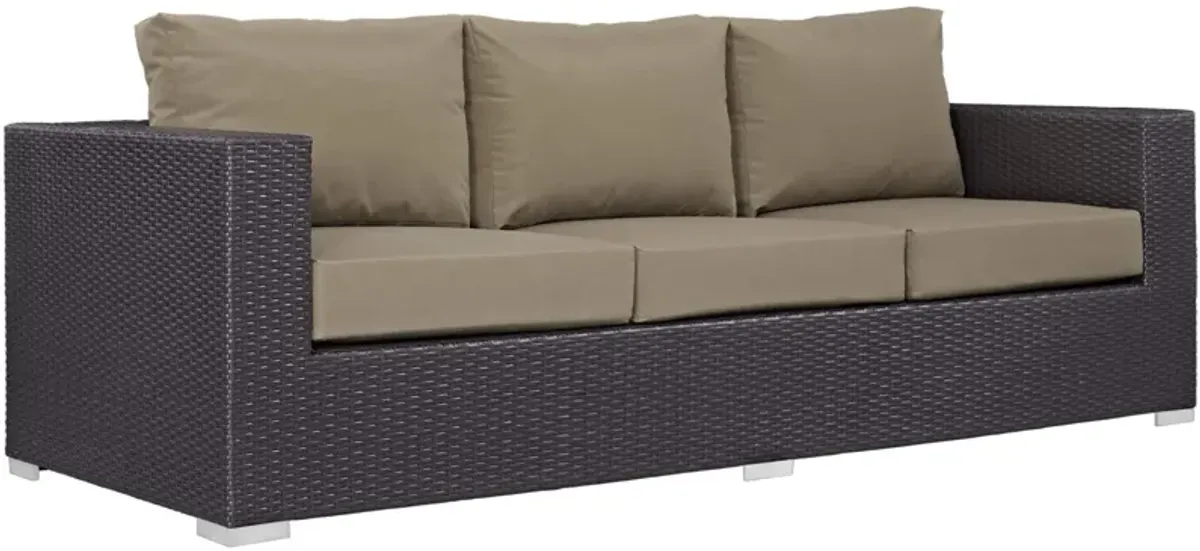 Convene Outdoor Sectional Sofa Set - Weather-Resistant, Durable Rattan Weave, Aluminum Frame - Perfect for Patio, Backyard, Poolside Gathering