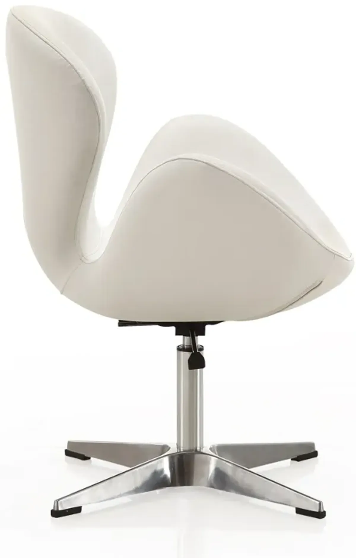 Raspberry Swivel Accent Chair in White