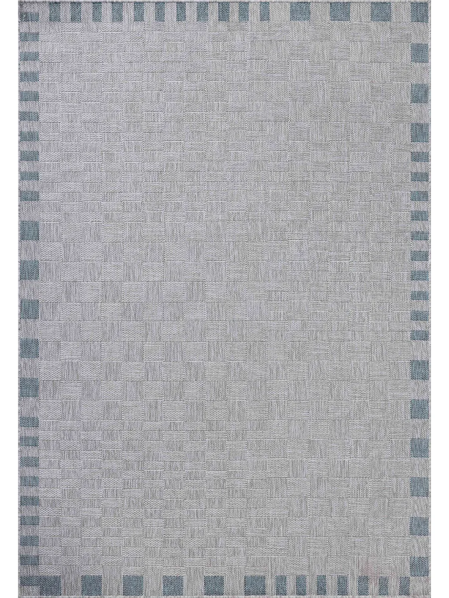 Topanga Silver/Blue 5'3" x 7'6" Area Rug by Amber Lewis x Loloi