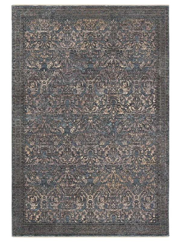 Solene Feronia Blue 3' x 8' Runner Rug