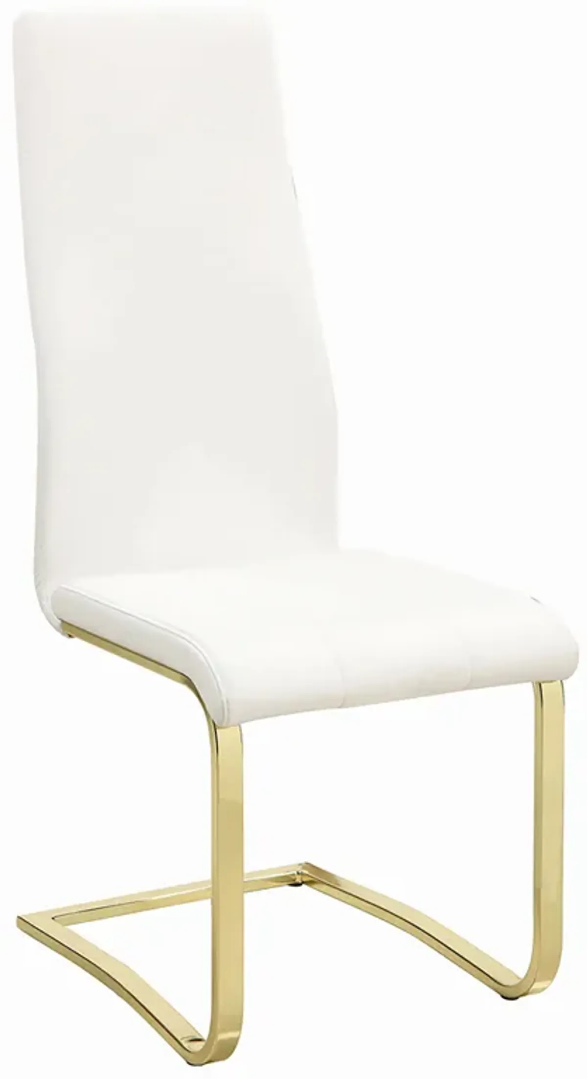 Montclair Side Chairs White and Rustic Brass (Set of 4)