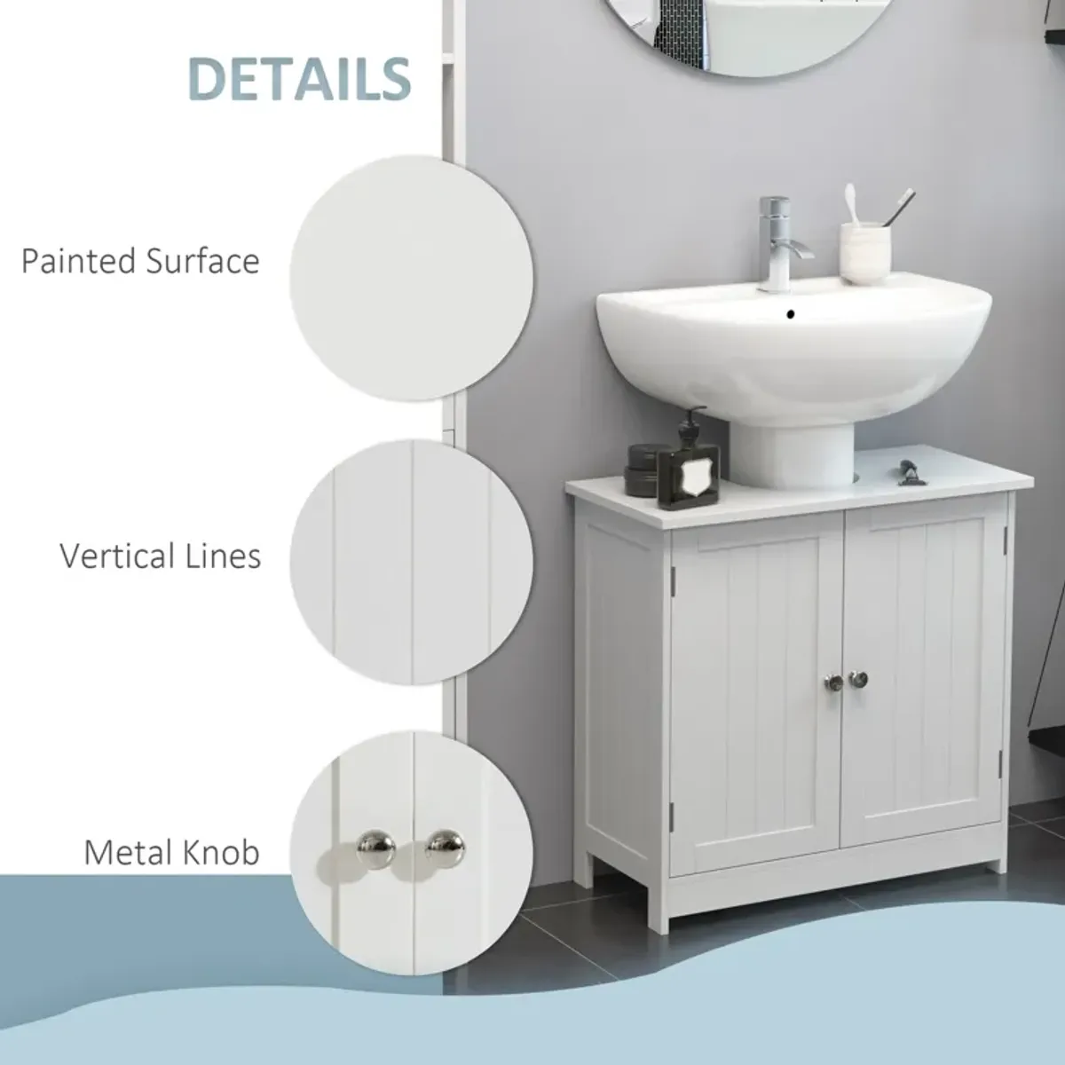 Bathroom Space Saver: White Pedestal Sink Storage Cabinet