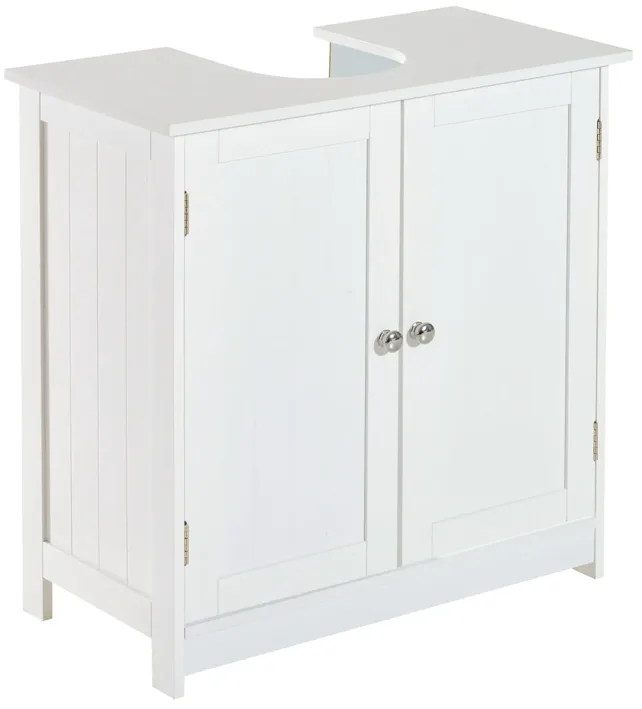 Bathroom Space Saver: White Pedestal Sink Storage Cabinet