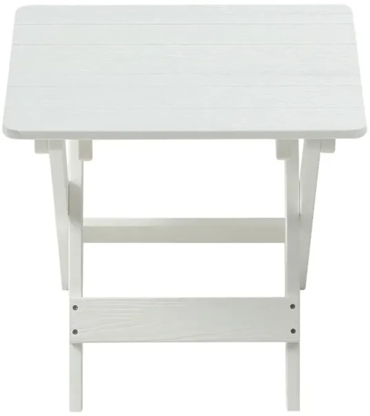 Hips Foldable Small Table And Chair Set With 2 Chairs And Rectangular Table White