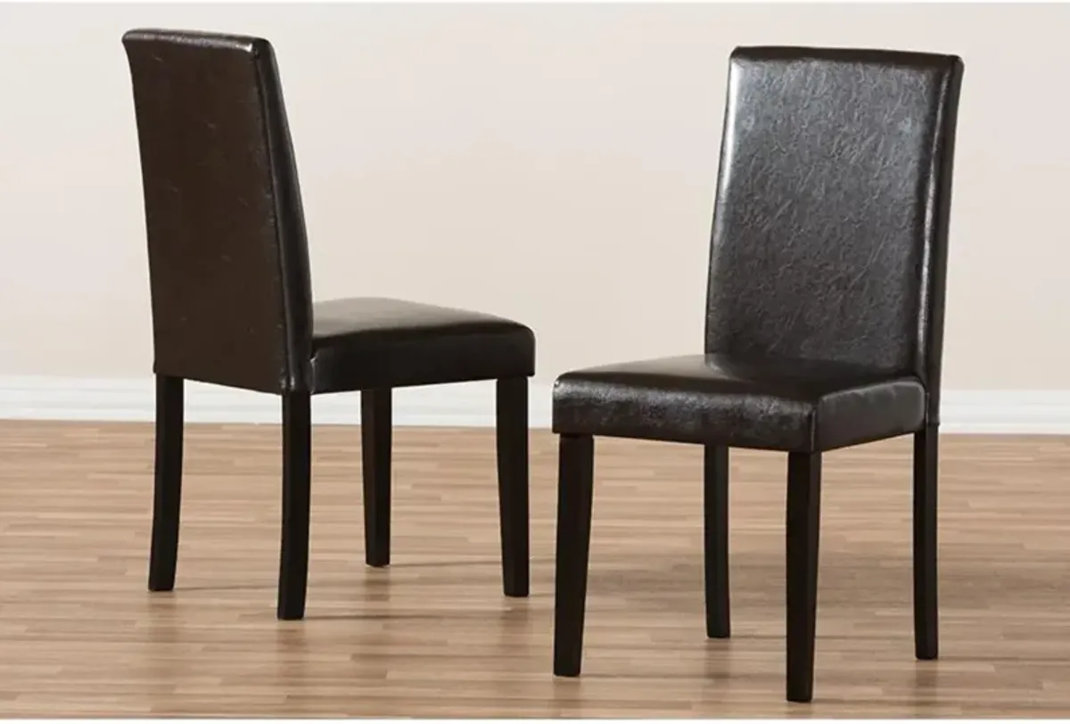 Leather Upholstered Dining Chair (Set of 2)