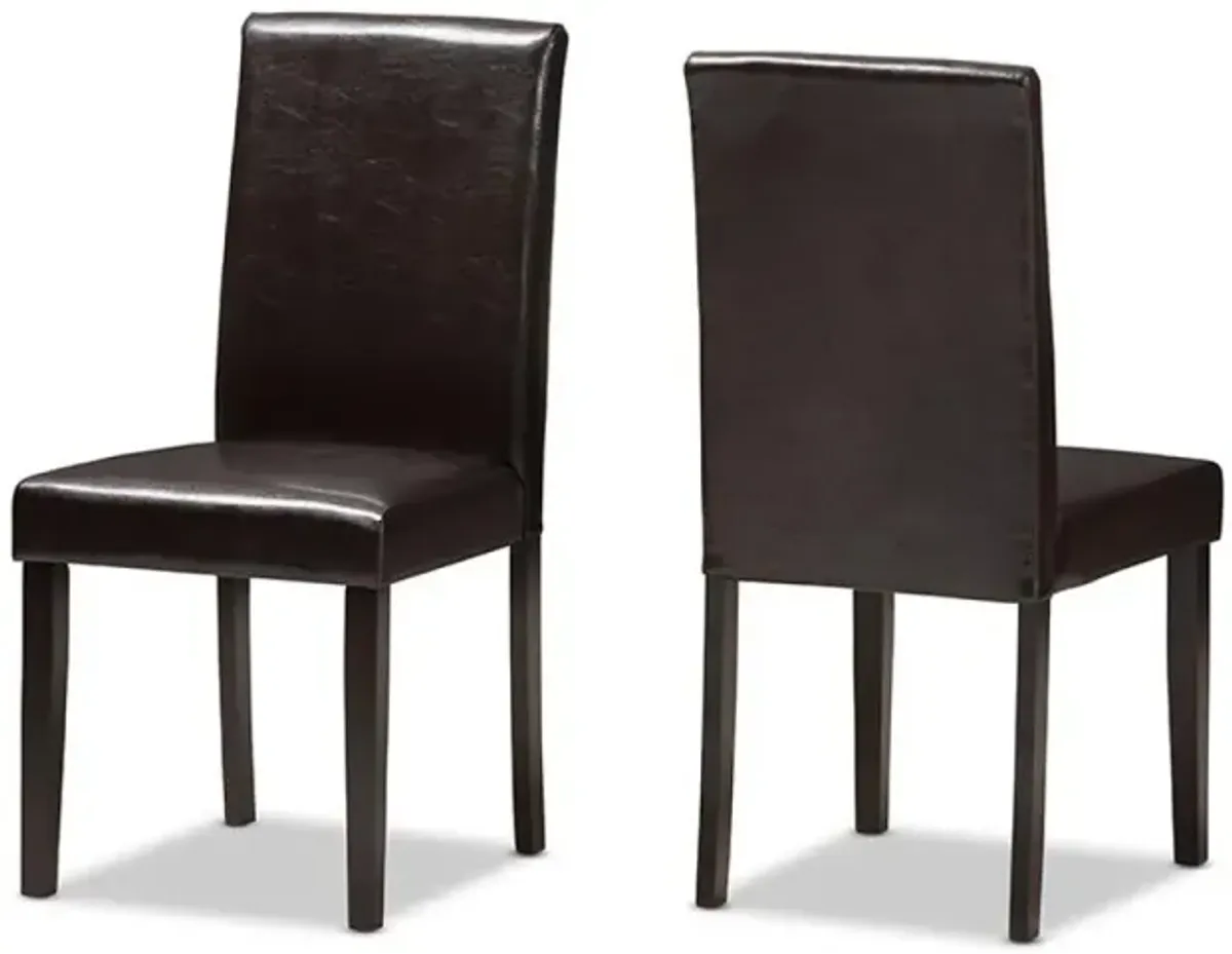 Leather Upholstered Dining Chair (Set of 2)