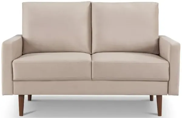 OS Home and Office Furniture 57 Inch Wide Upholstered Two Cushion Loveseat with Square Arms