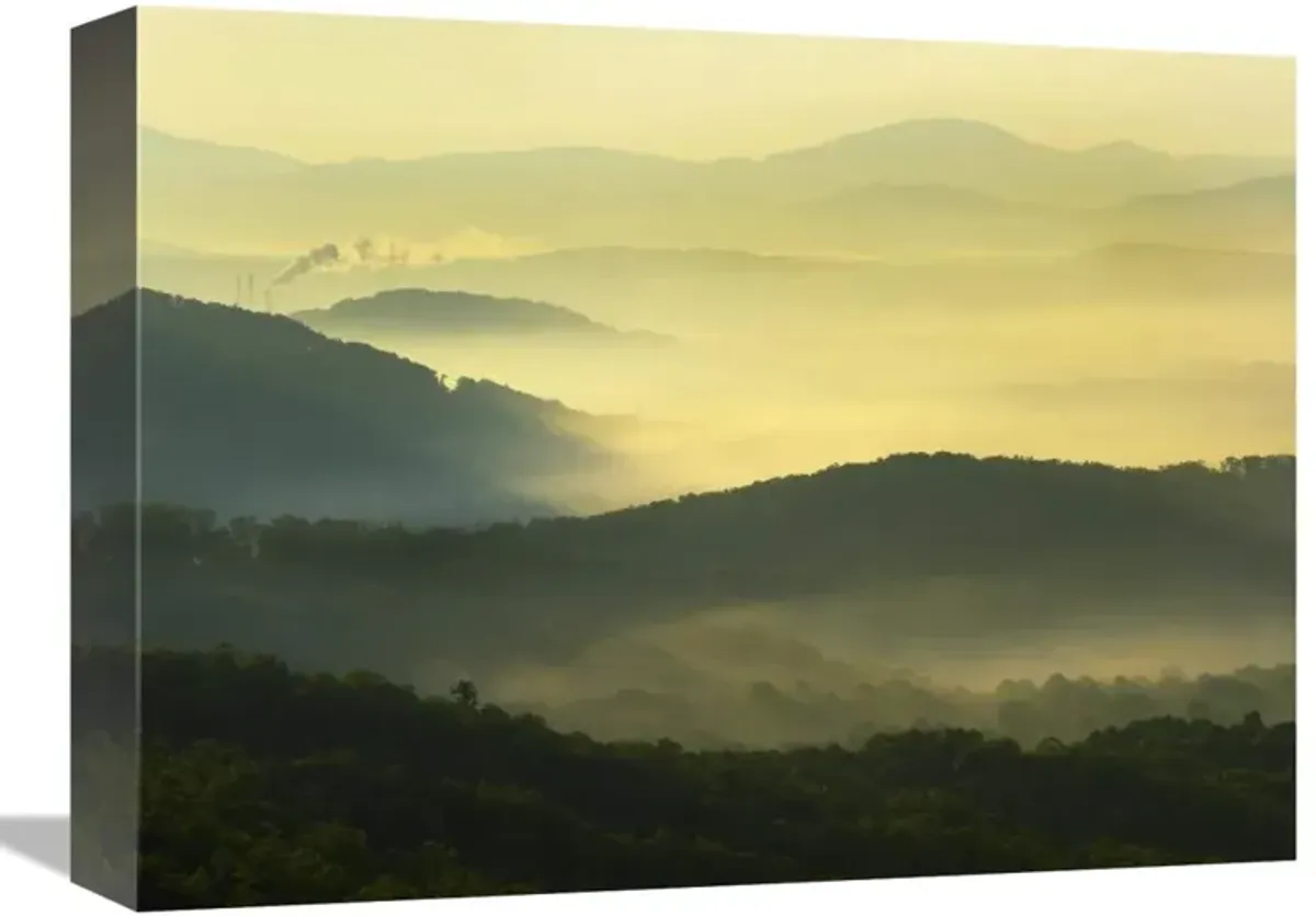 Appalachian Mountains from Doughton Park, Blue Ridge Parkway, North Carolina-Canvas Art-16x12