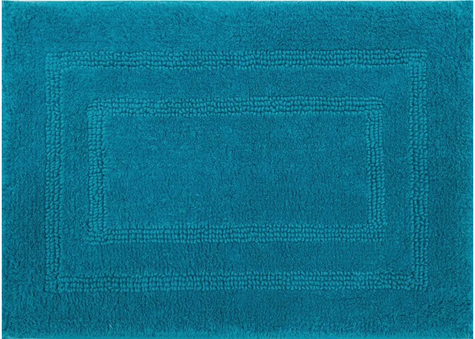 Cotton Reversible Fiesta Teal 1' 5" x 2' Bath Mat