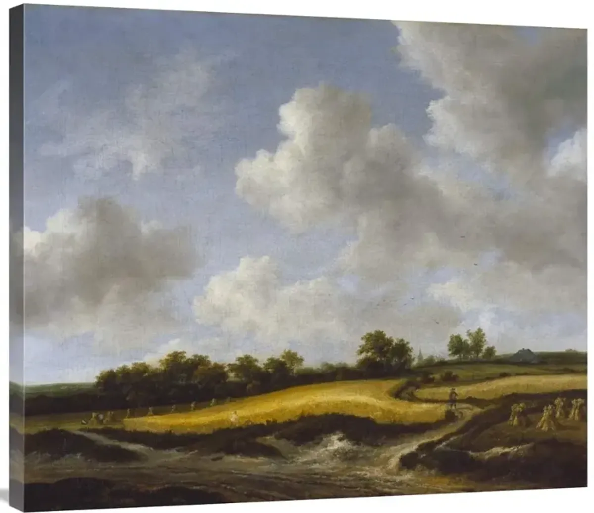 Landscape with a Wheatfield-Canvas Art-36x31.32