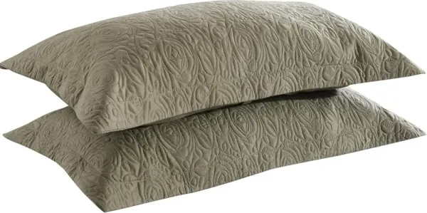 MarCielo 2 Piece Embroidery Pillow Shams