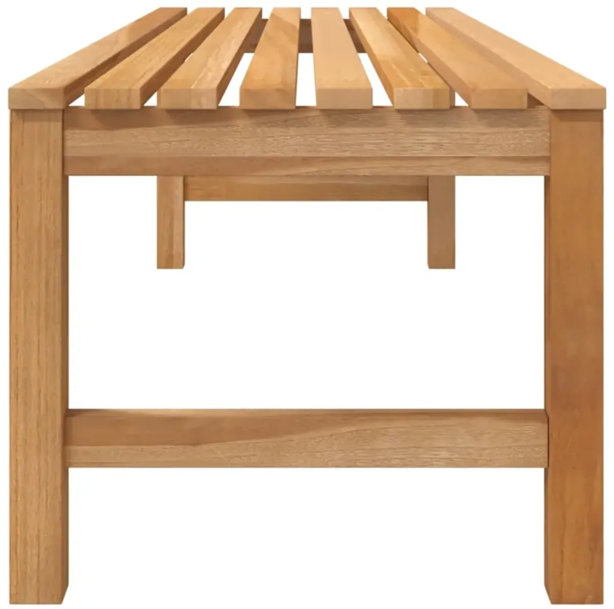 vidaXL Solid Teak Wood Bench - 59.1" Wide, Farmhouse Patio Bench with Fine-Sanded Smooth Finish for Indoor and Outdoor Use