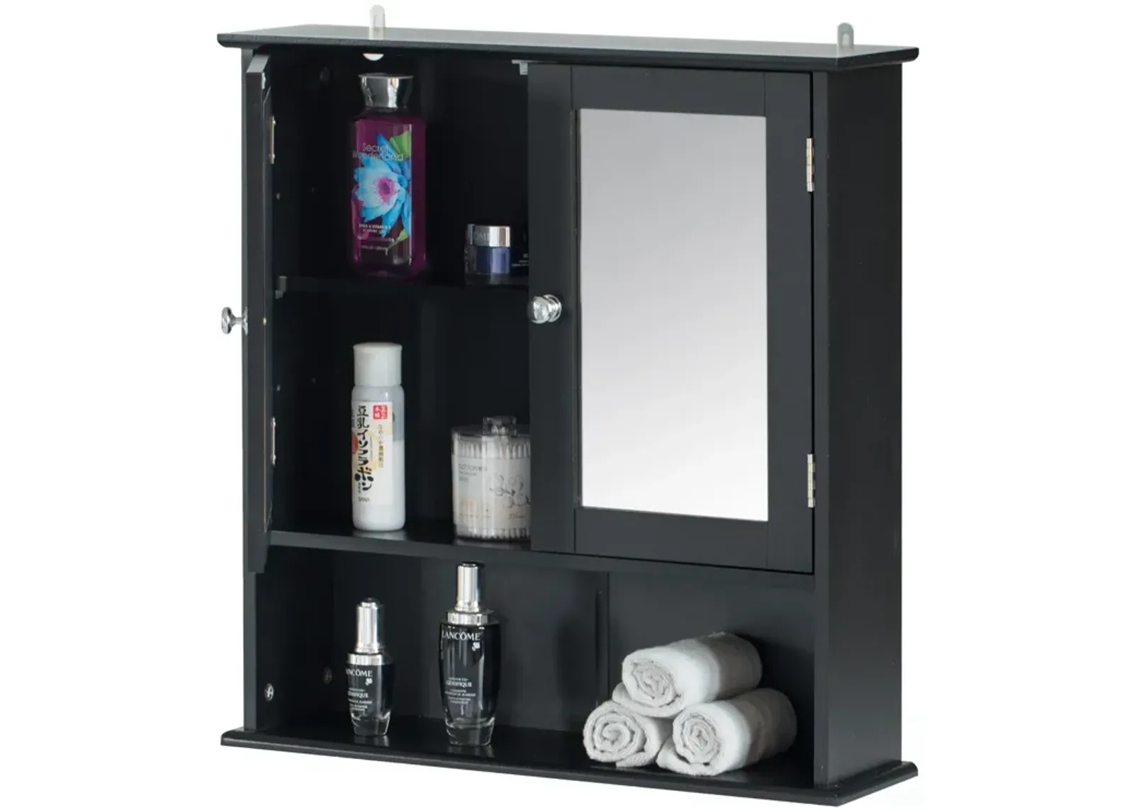 Gray Mirror Wall Mounted Cabinet For the Bathroom and Vanity with Adjustable Shelves