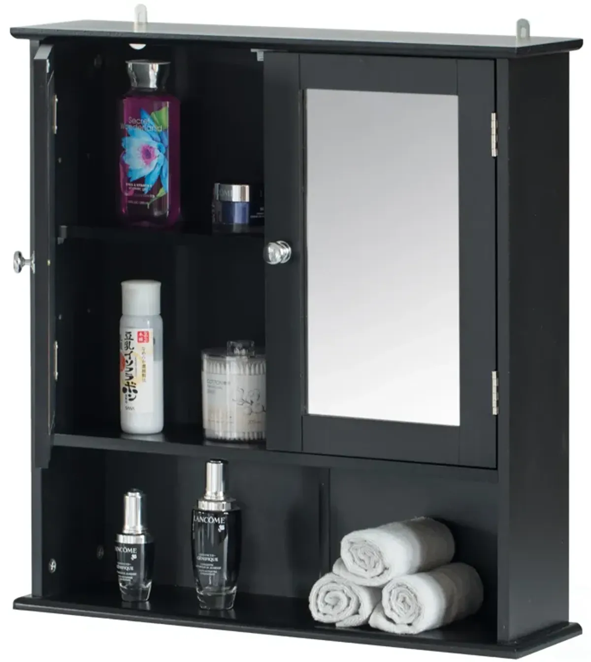 Gray Mirror Wall Mounted Cabinet For the Bathroom and Vanity with Adjustable Shelves