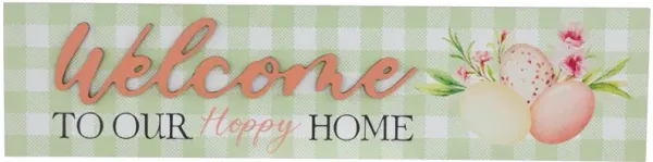 Welcome to Our Hoppy Home Easter Wall Sign - 19.75"