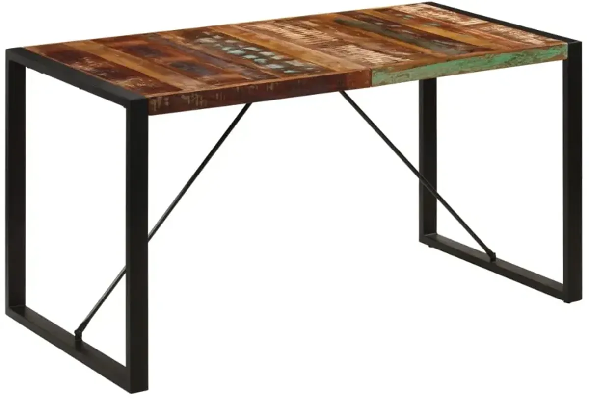 vidaXL Dining Table 55.1"x27.6"x29.5" Solid Reclaimed Wood