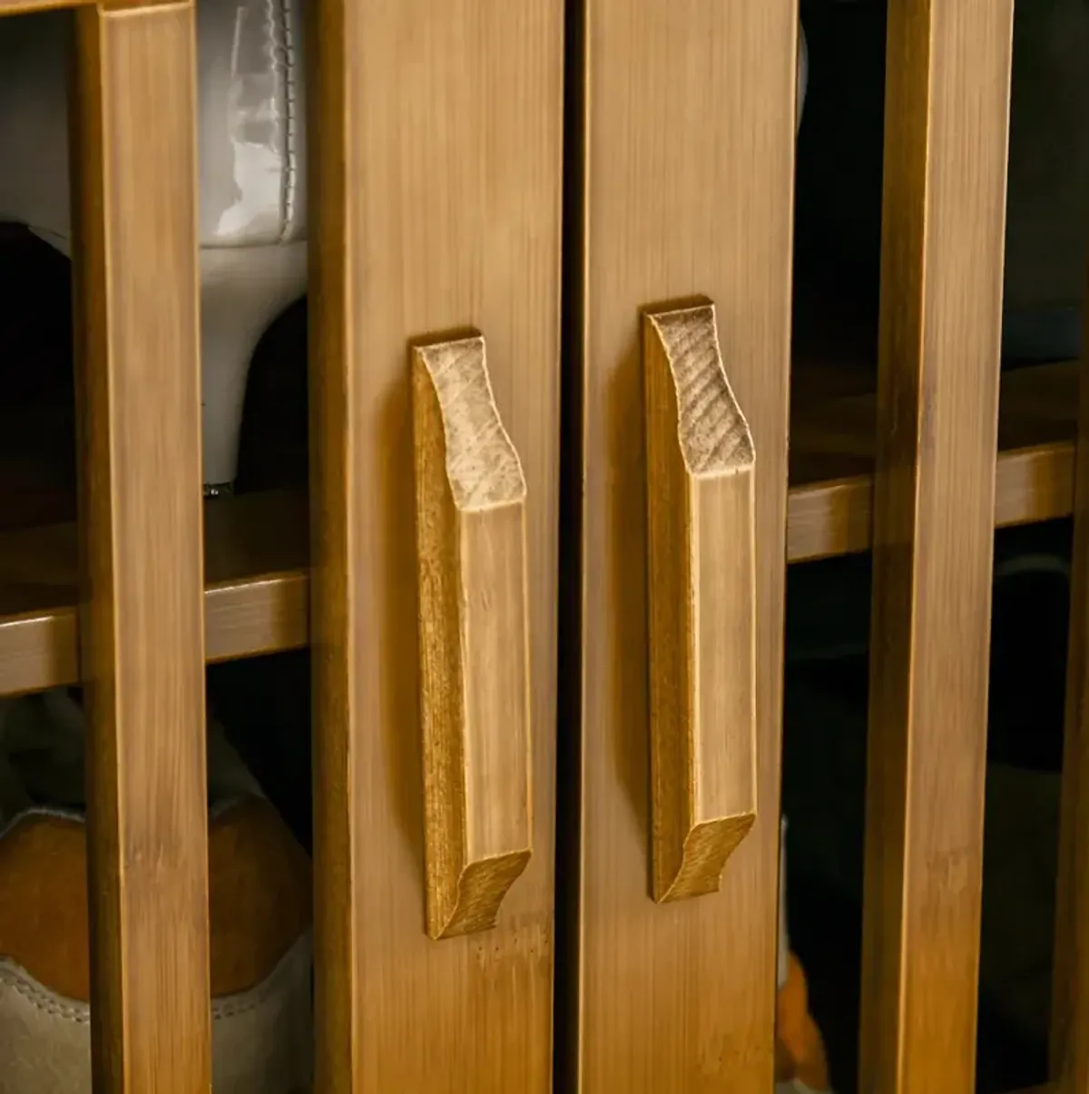 Shoe Bench with Storage Cabinets – Multifunctional Entryway Organizer for Shoes and Seating