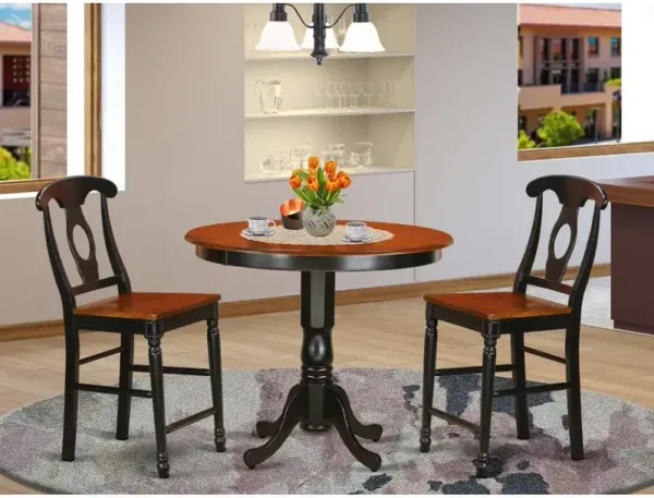 3 Pc pub Table Set - Small Kitchen Table and 2 counter height stool.
