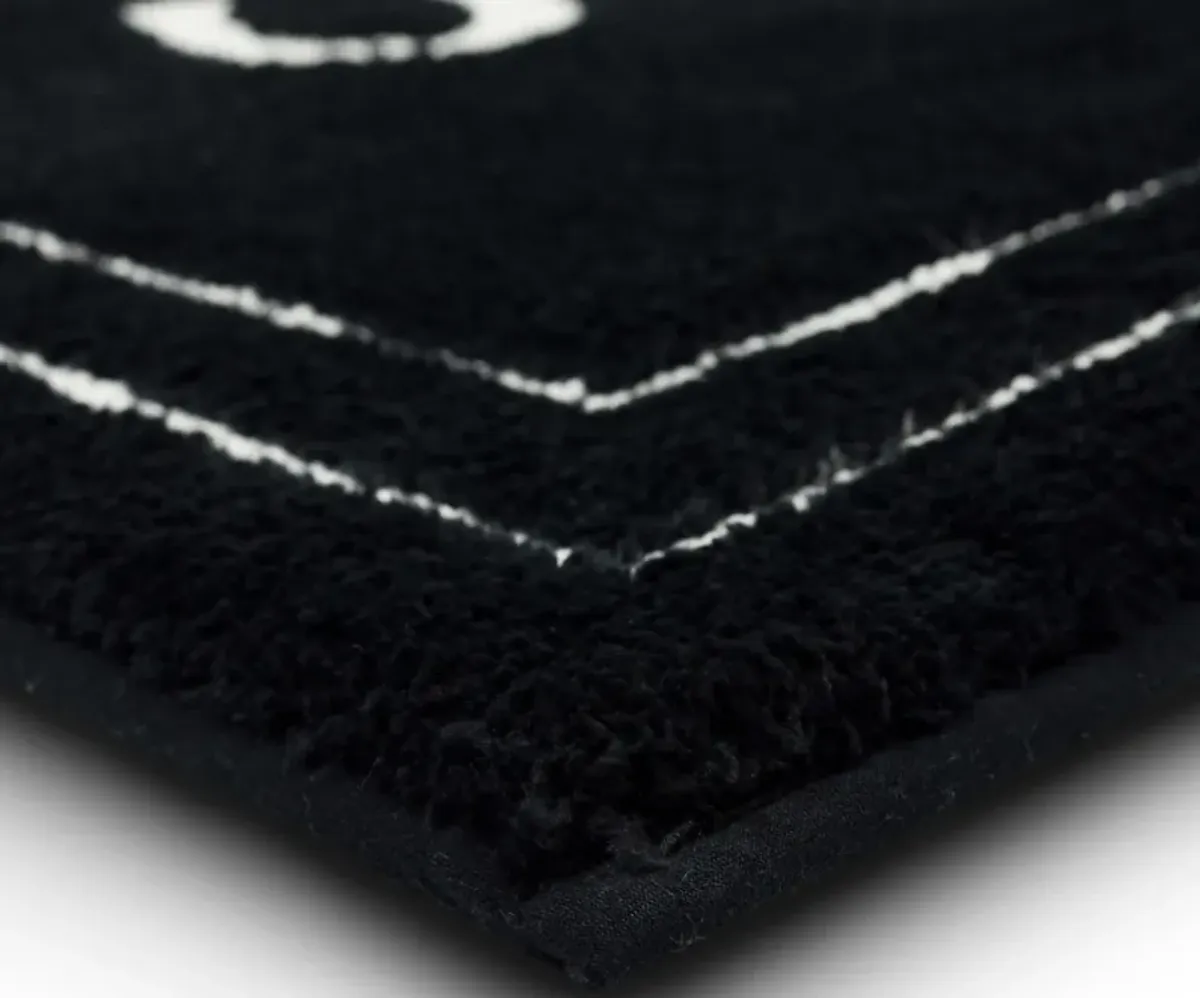 His Ebony 2' x 3' 4" Bath Mat