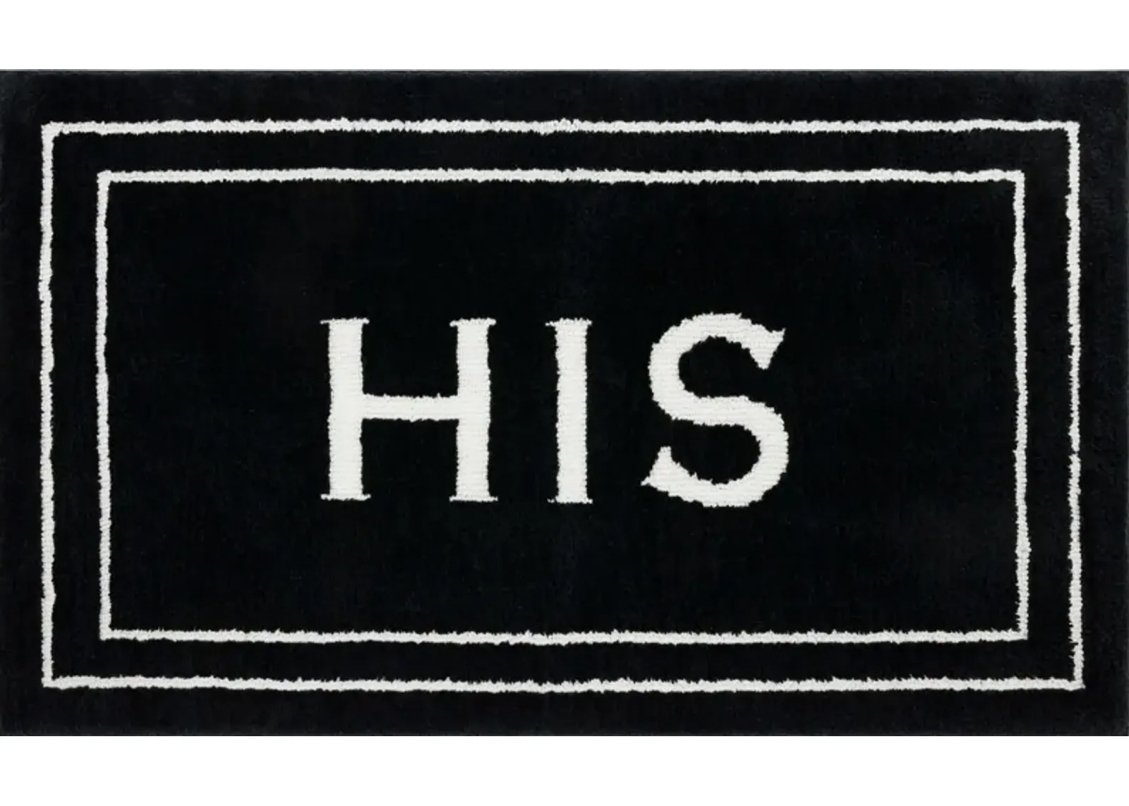 His Ebony 2' x 3' 4" Bath Mat