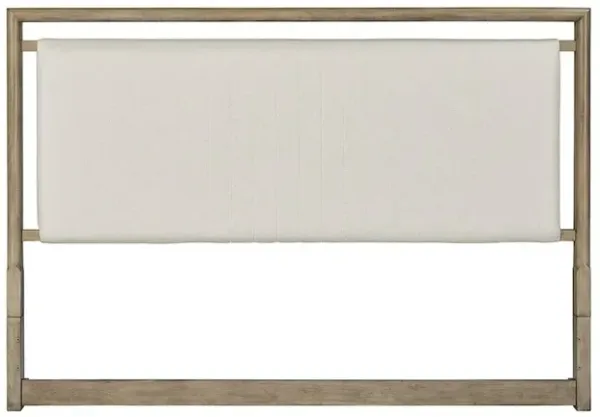 American Woodcrafters Arlington King Upholstered Panel Headboard - Nutmeg