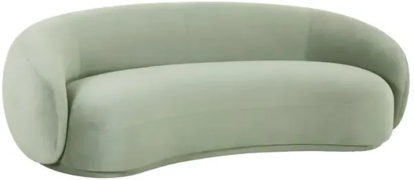 Belen Kox Luxe Moss Green Velvet Curved Sofa, Belen Kox