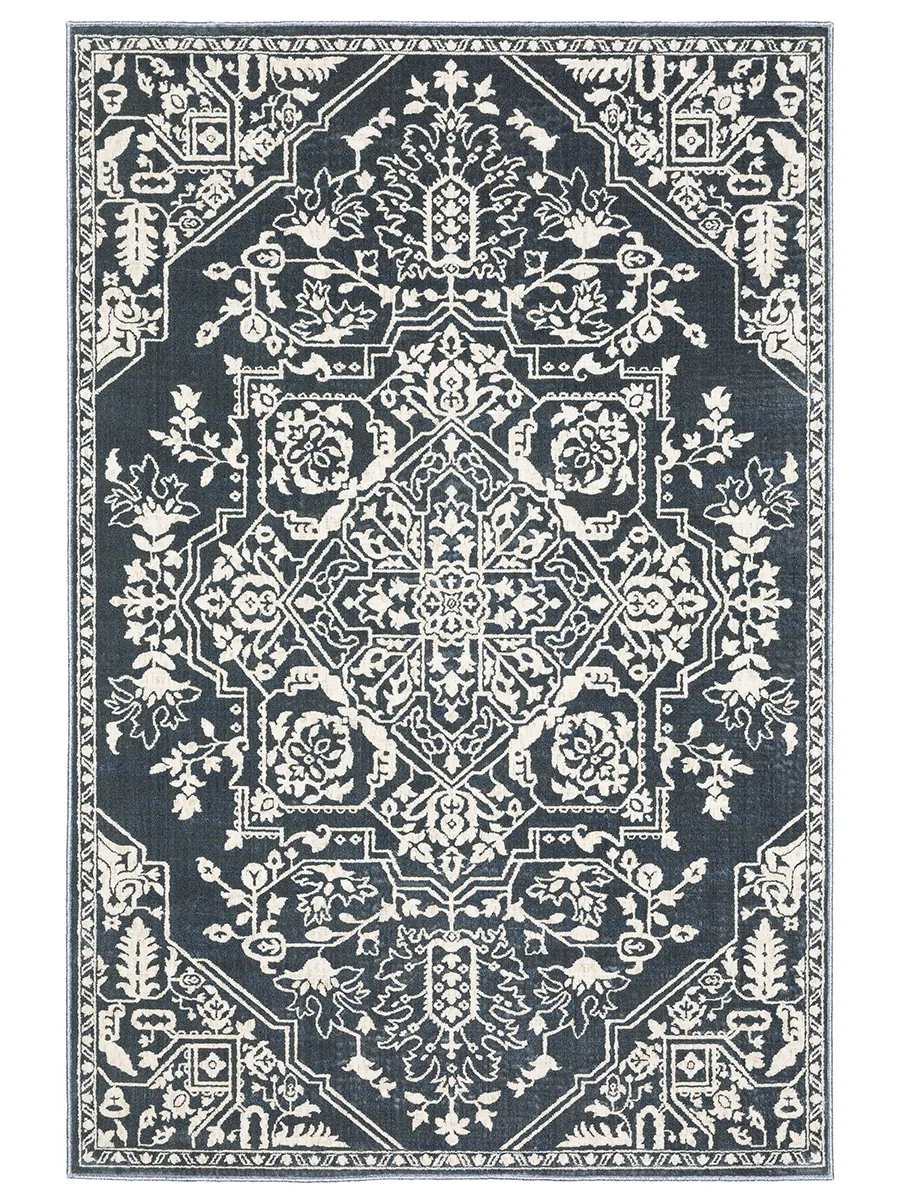 Intrigue 5'3" x 7'6" Blue Rug